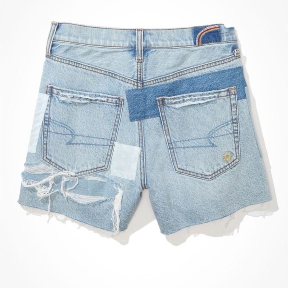 American Eagle Pride Light Wash Patchwork Highest… - image 4